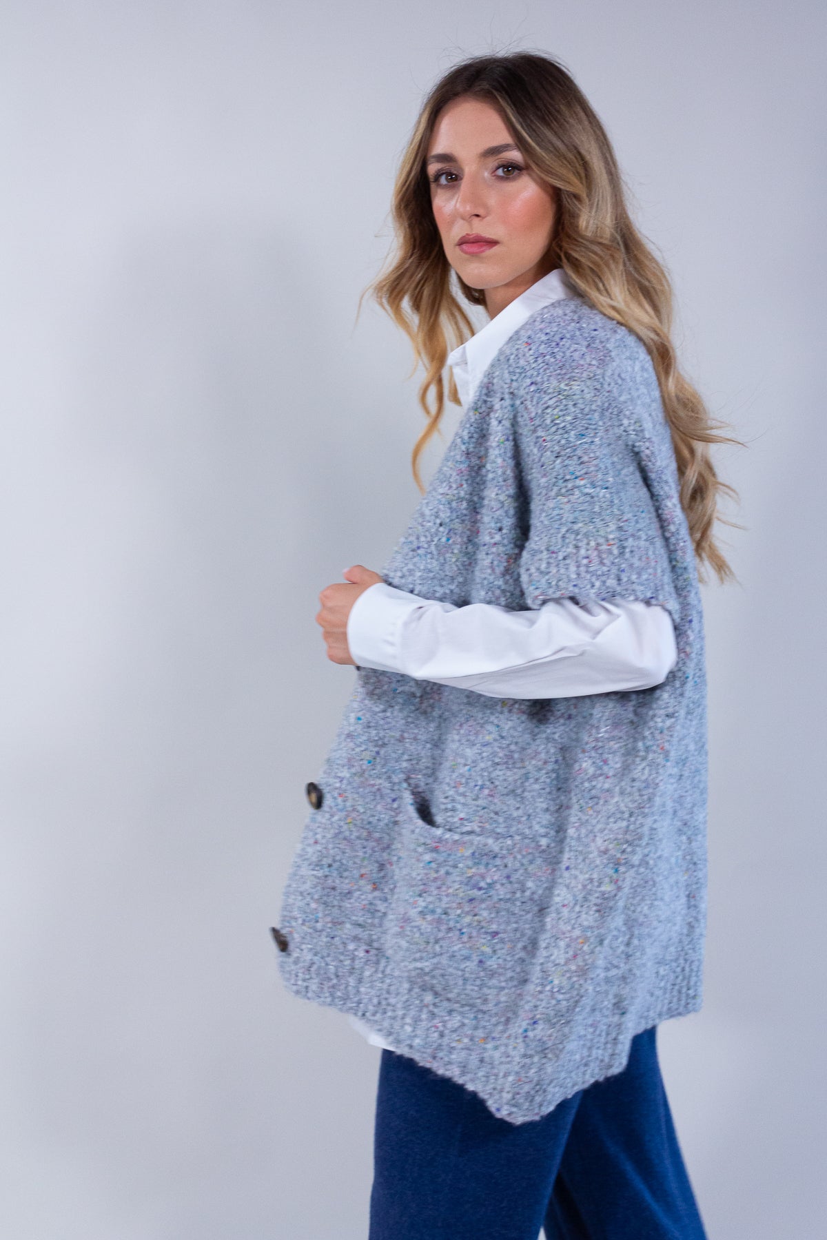 GILET BOUCLE&#39; MAGLIA COLORS**