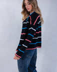 CARDIGAN RIGHE MULTICOLOR**