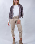 CARDIGAN CROP SPECCHIETTI**