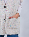 BOUCLE' VEST COLORS SWEATER