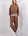 PANTALONE CARGO FELPA