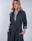 CHAMBRAY BLACK TRACKSUIT