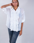 CAMICIA AMPIA ROUCHES COTONE