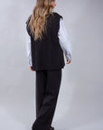 GILET MAXI IN MAGLIA GESSATO**