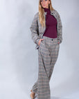 PANTALONE CHECK PALAZZO*