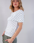 SHIFFER POLKA DOT SWEATER**